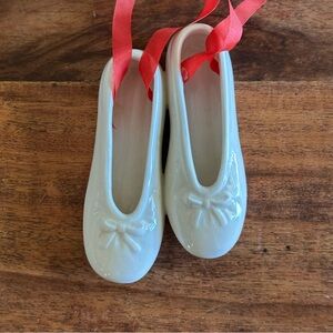 SALE 2/15 Vintage 80's Porcelain Ballet Slippers Wall Decoration / Ornament